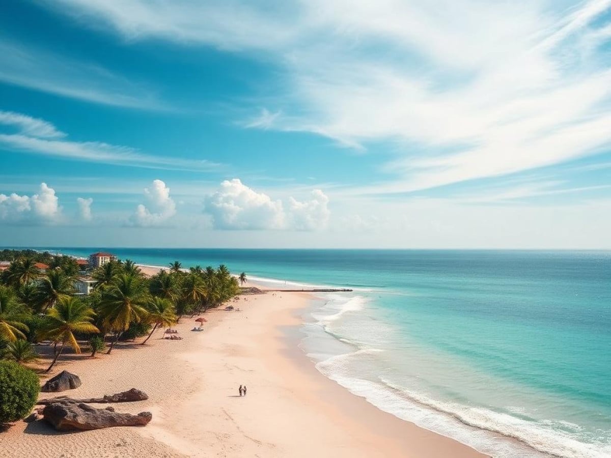 Une plage française.